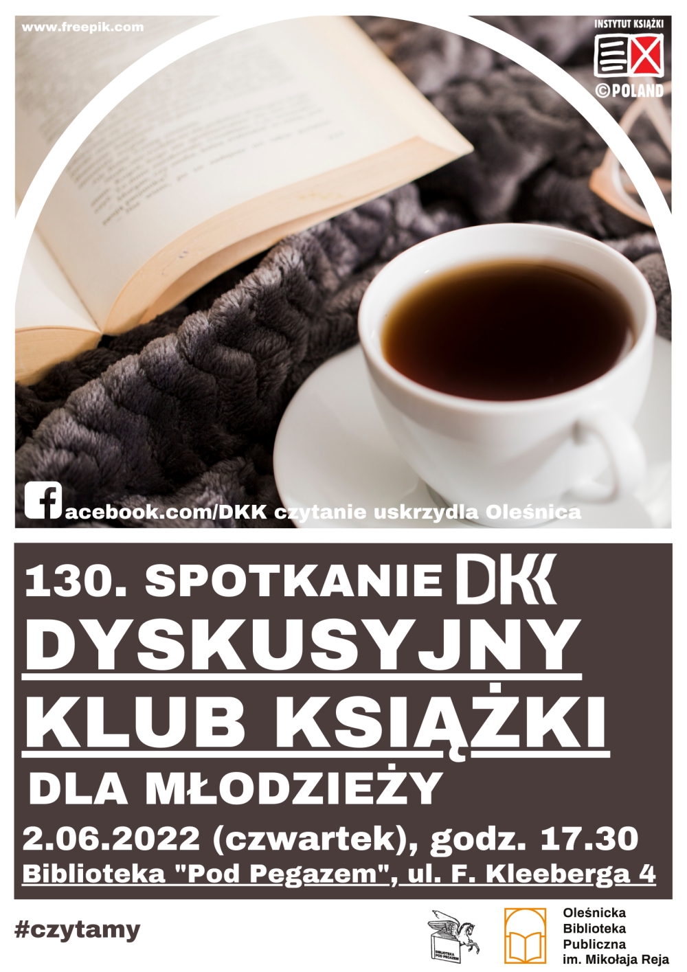 Plakat promujący 130 spotkanie DKK dla Młodzieży