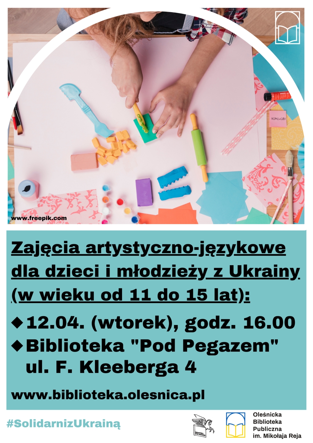 Plakat promujący spotkanie dla młodzieży w języku polskim