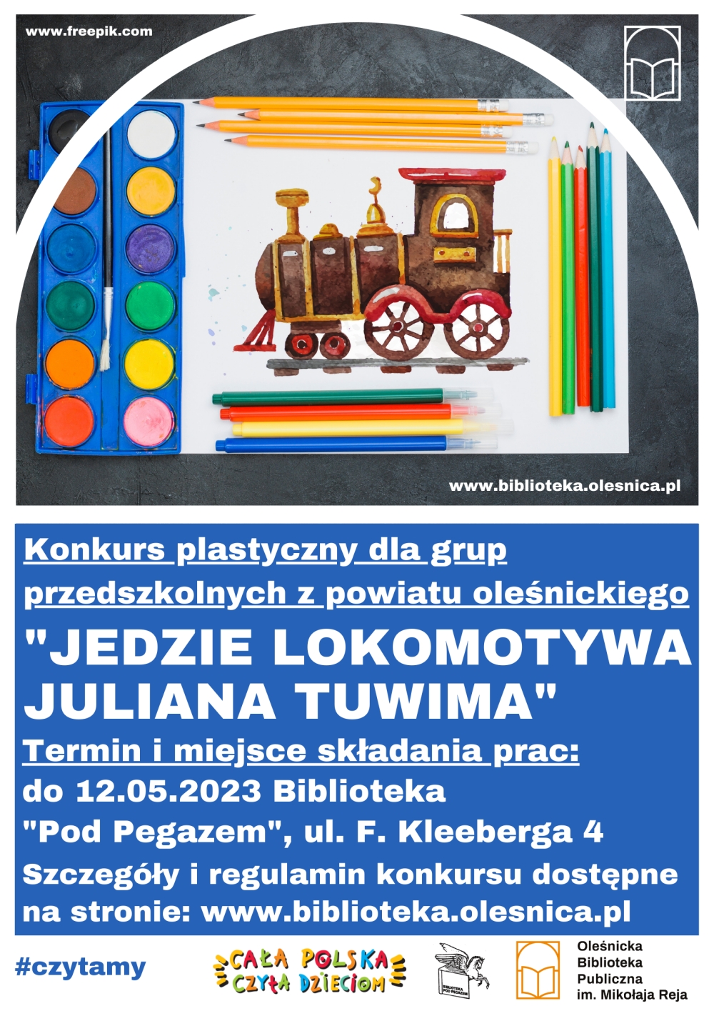 Plakat promujący konkurs plastyczny 