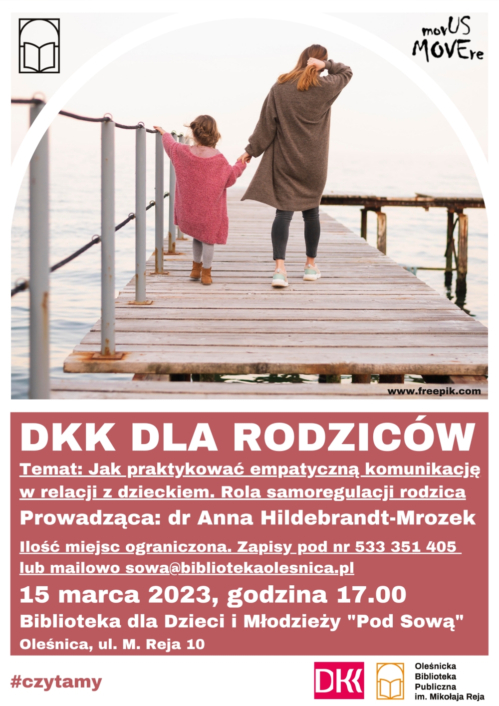 Plakat promujący spotkanie w ramach DKK dla Rodziców