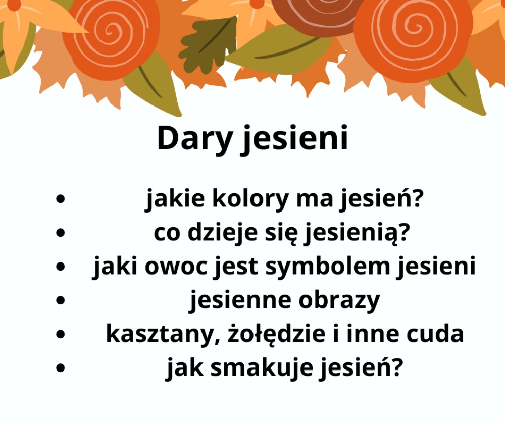 Szczegóły zajęć o darach jesieni