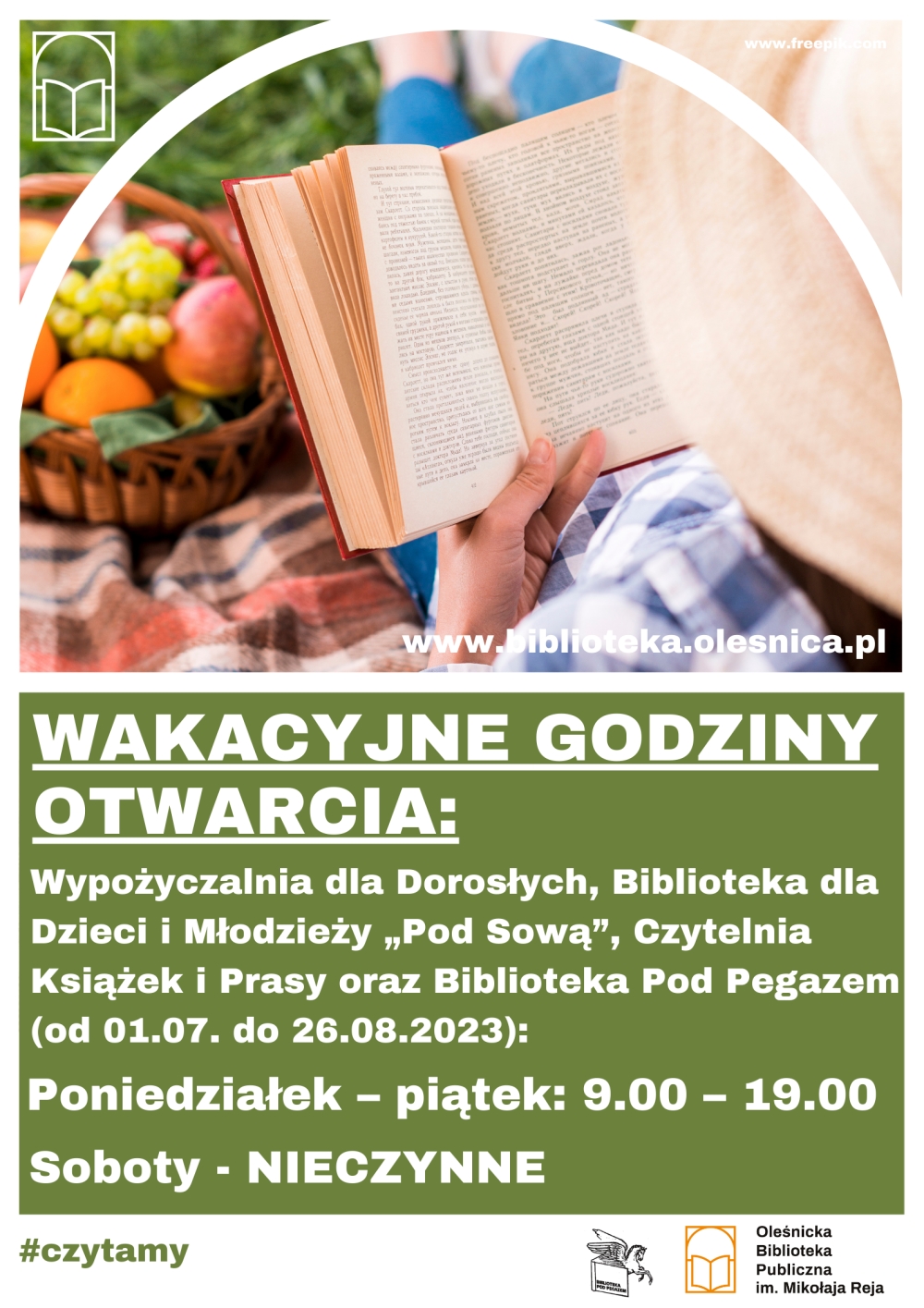 Wakacyjne godziny otwarcia Wakacyjne godziny otwarcia