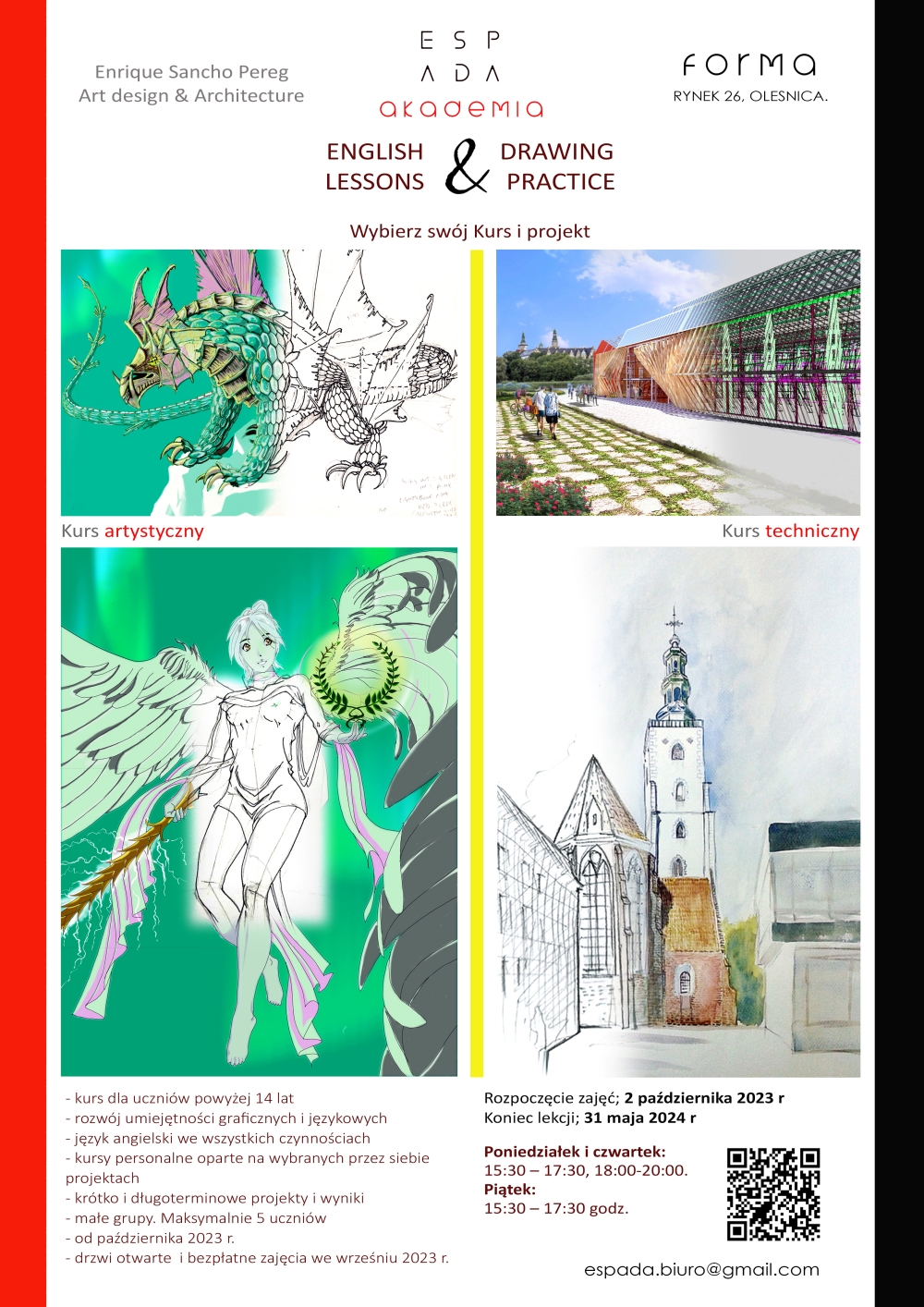 Plakat promujący ESPANDA Akademia