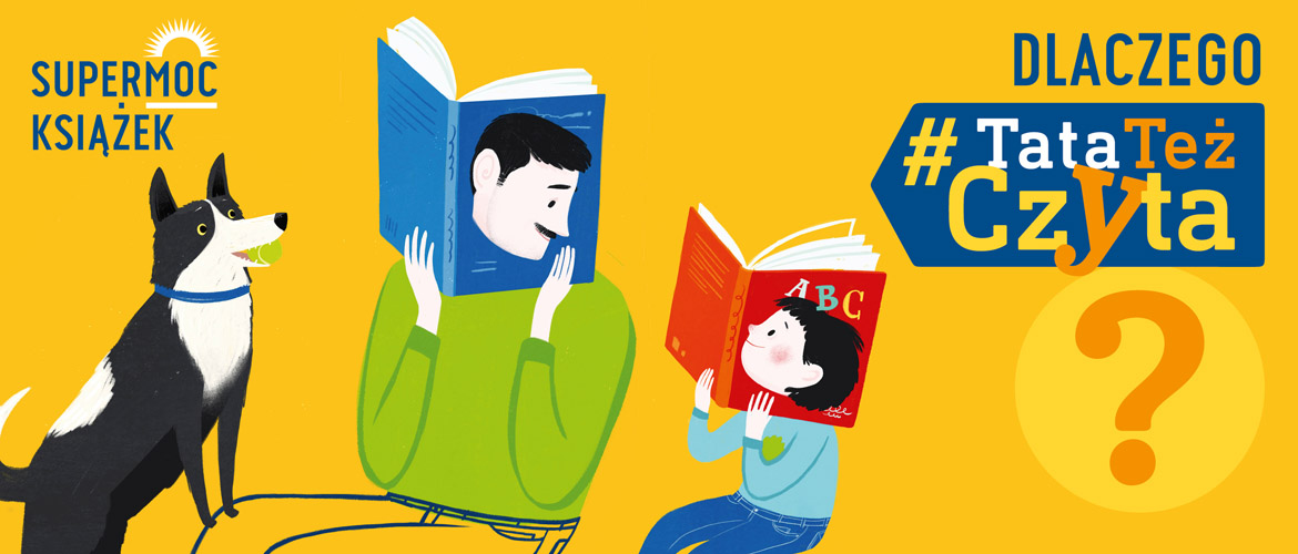 Grafik apromująca akcję #TataTeżCzyta Grafik apromująca akcję #TataTeżCzyta