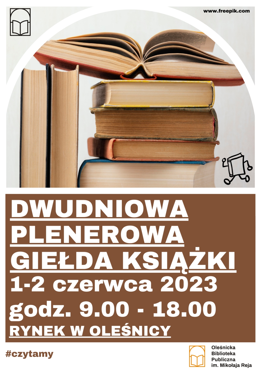 Plakat promujący Giełdę Książki