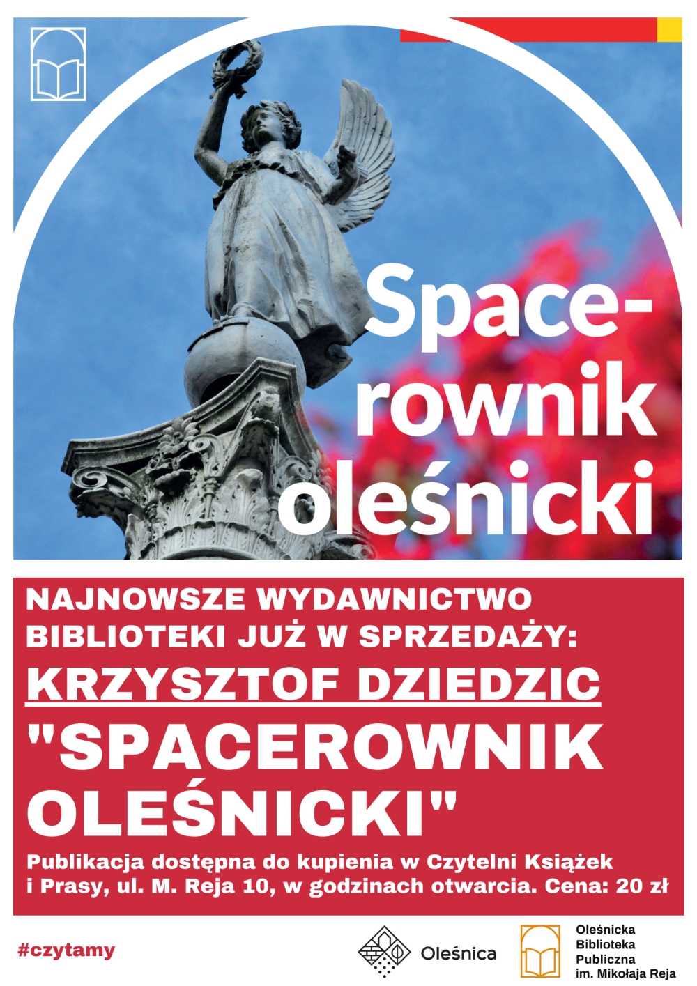 Plakat promujący sprzedaż "Spacerownika oleśnickiego"