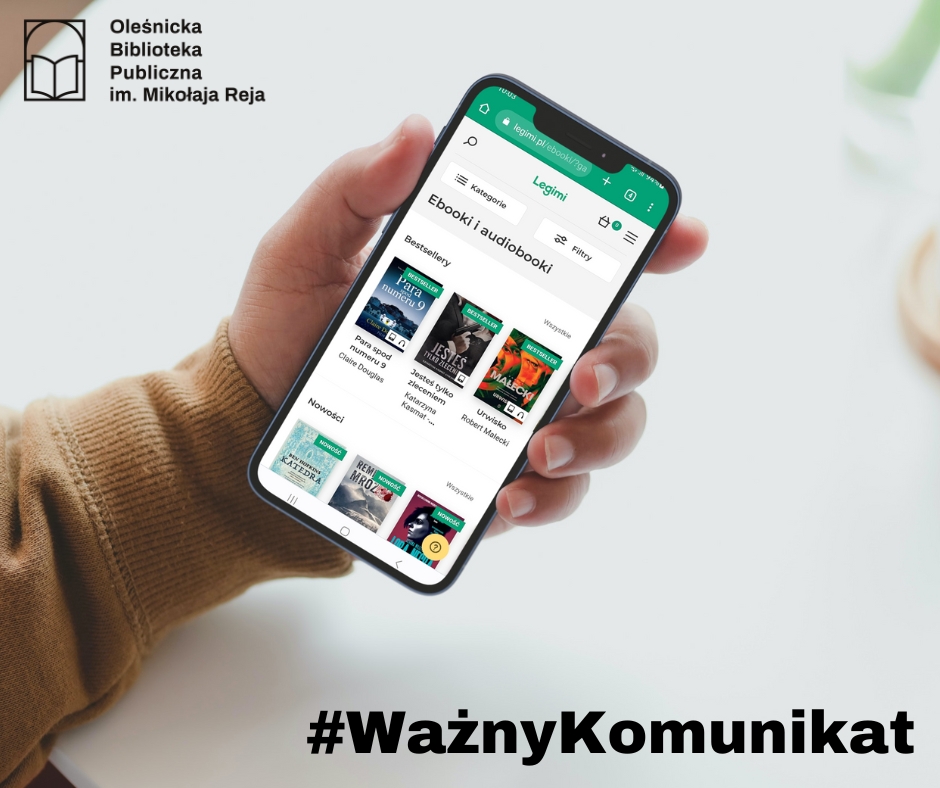 Ważny komunikat dla użytkowników platformy Legimi Ważny komunikat dla użytkowników platformy Legimi