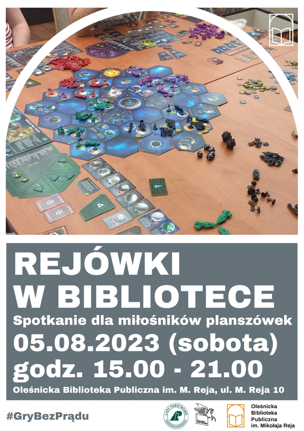 Plakat promujący sierpniowe spotkanie w ramach Plakat promujący sierpniowe spotkanie w ramach