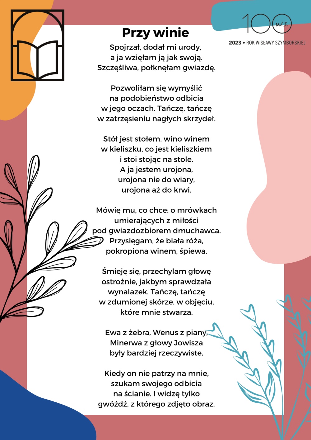 Wiersz Wisławy Szymborskiej Wiersz Wisławy Szymborskiej