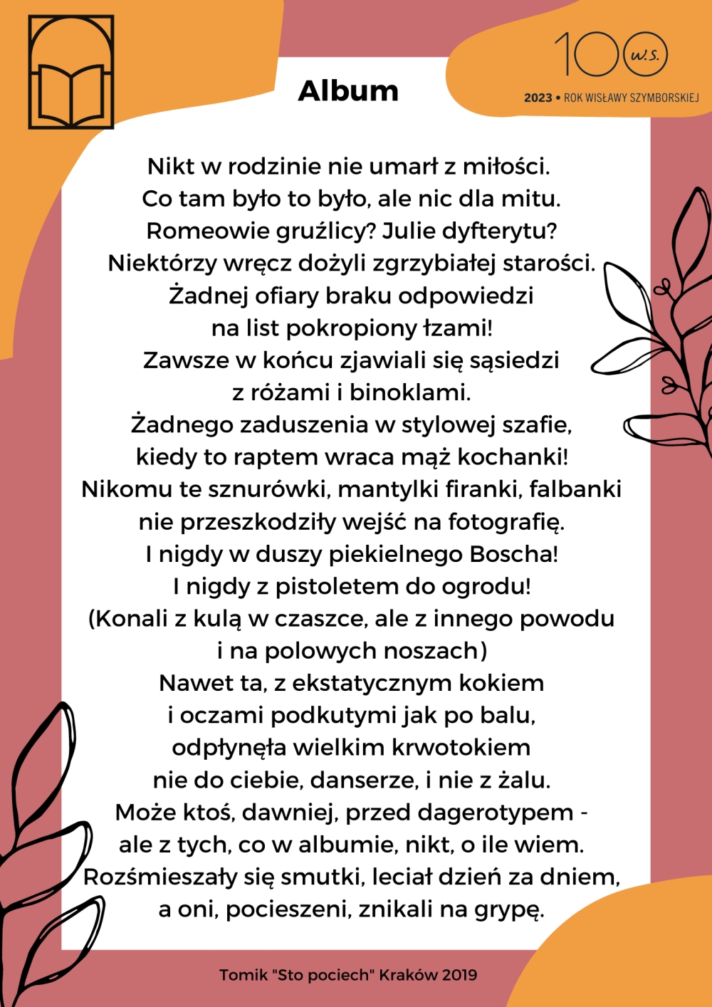 Wiersz Wisławy Szymborskiej "Album" Wiersz Wisławy Szymborskiej "Album"