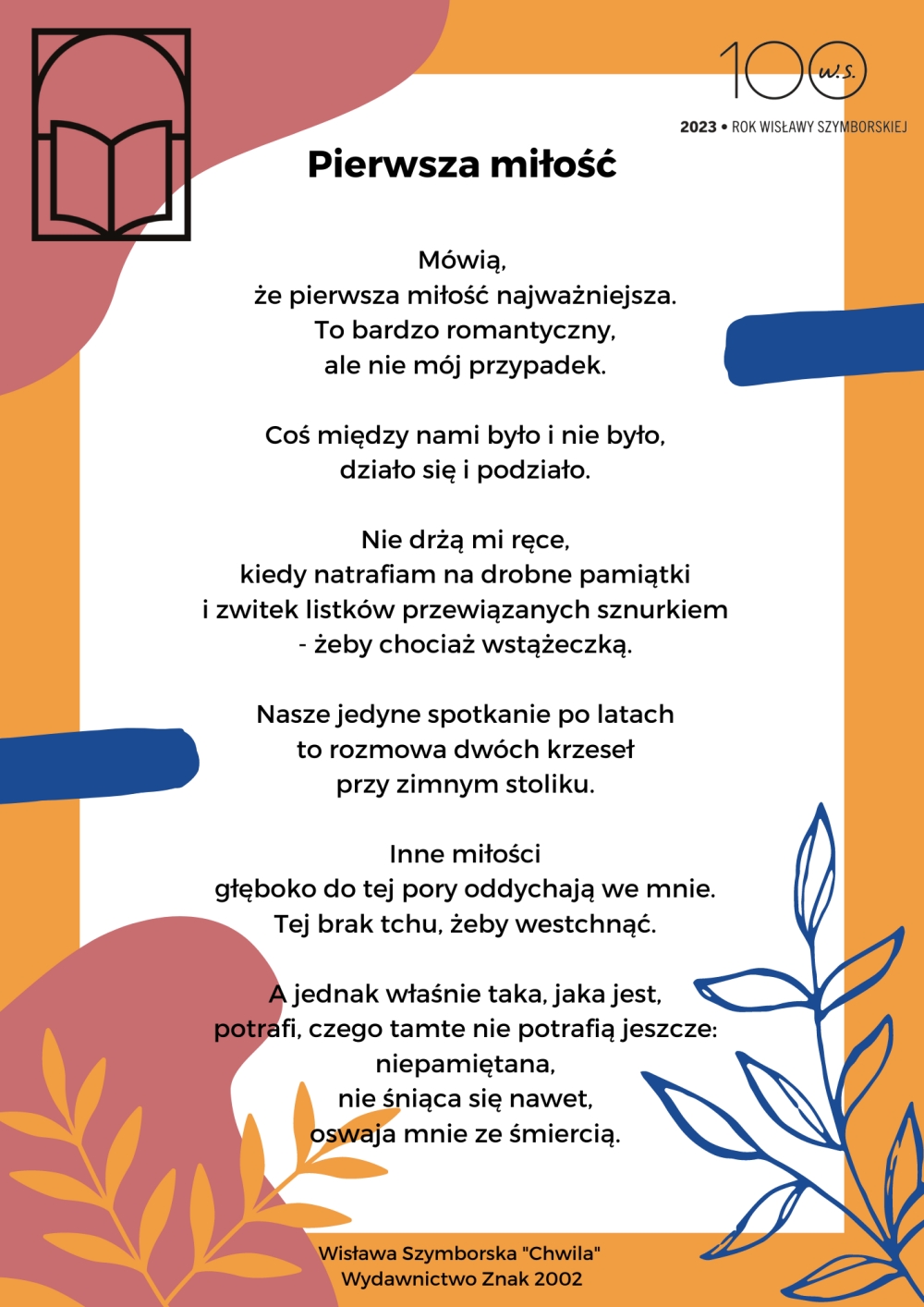 Wiersz "Pierwsza miłość" Wisławy Szymborskiej