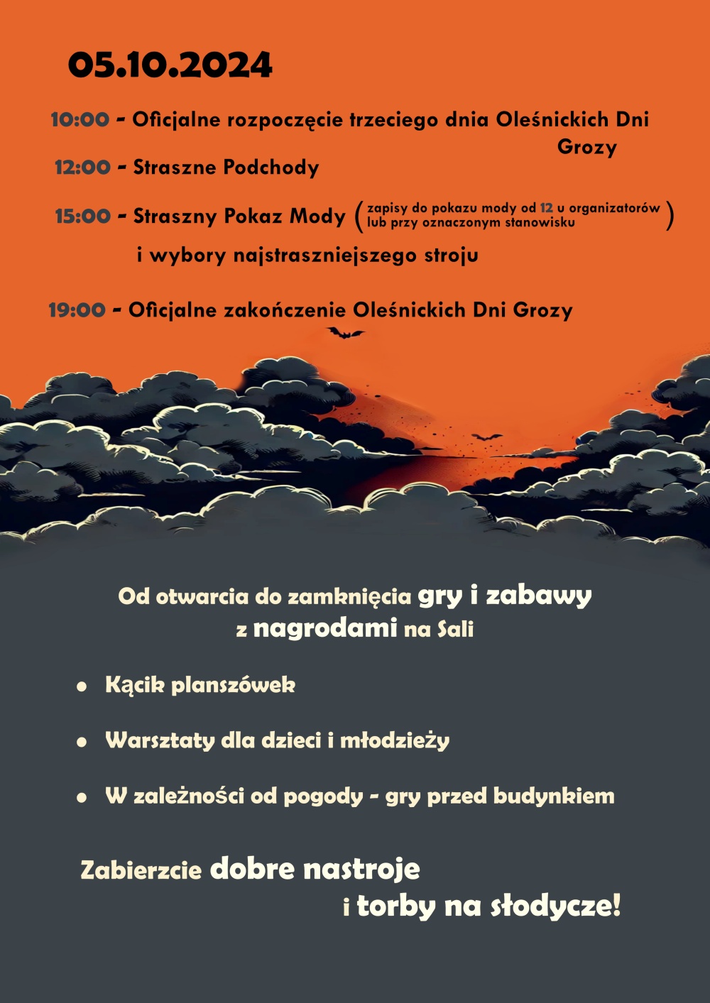 Plakat promujący Oleśnickie Dni Grozy 2024 Plakat promujący Oleśnickie Dni Grozy 2024
