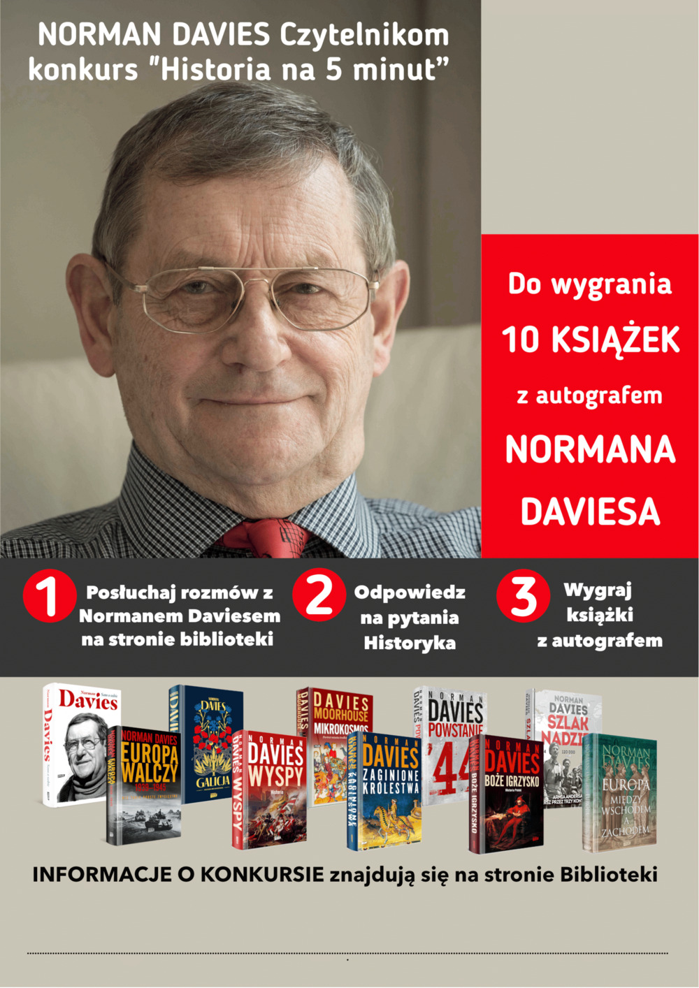 Plakat promujący konkurs "Historia na 5 minut"