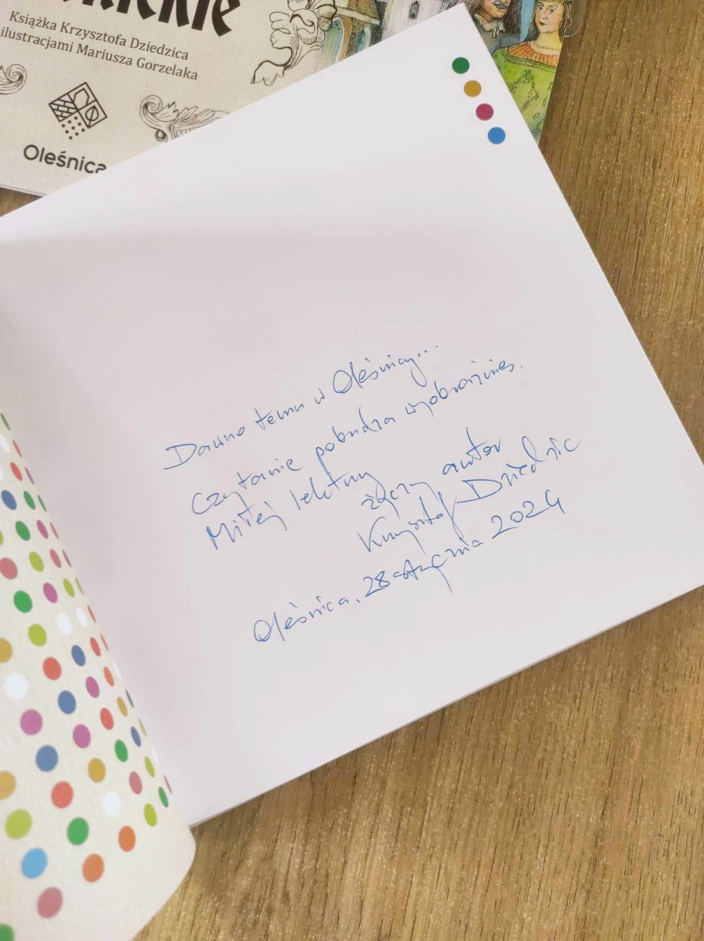 Autograf Krzysztofa Dziedzica, autora książki Autograf Krzysztofa Dziedzica, autora książki