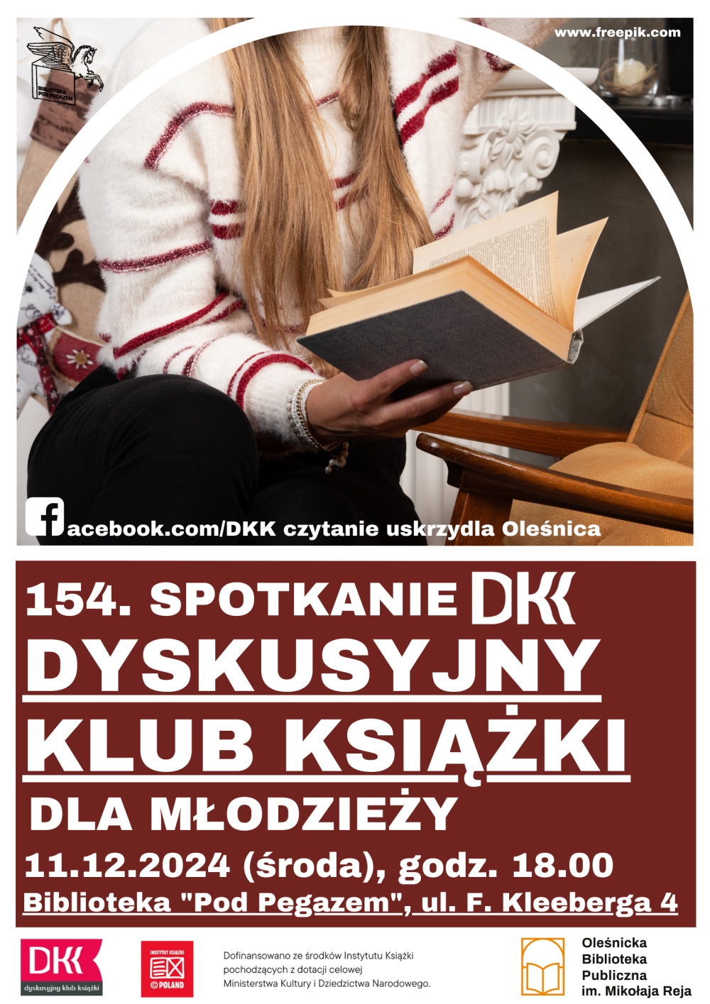 Plakat promujący spotkanie DKK dla Młodzieży