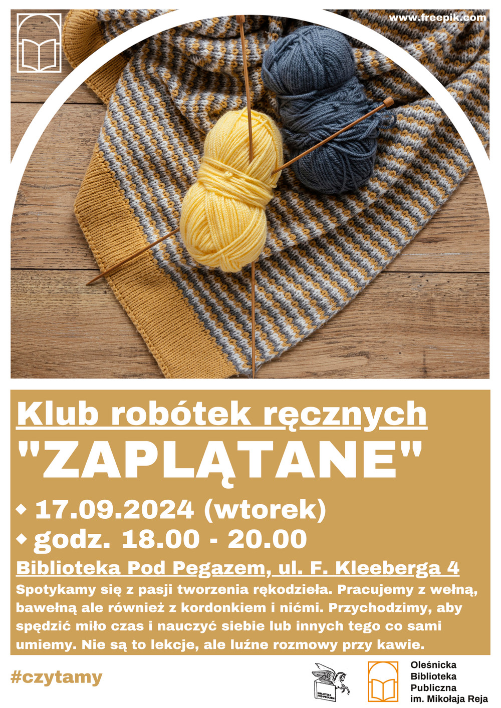 Plakat promujący wrześniowe spotkanie "Zaplątanych"