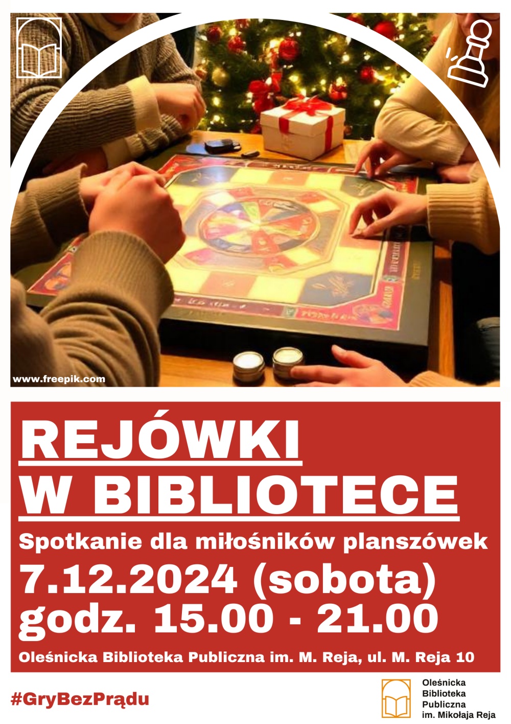 Plakat promujący grudniowe spotkanie 