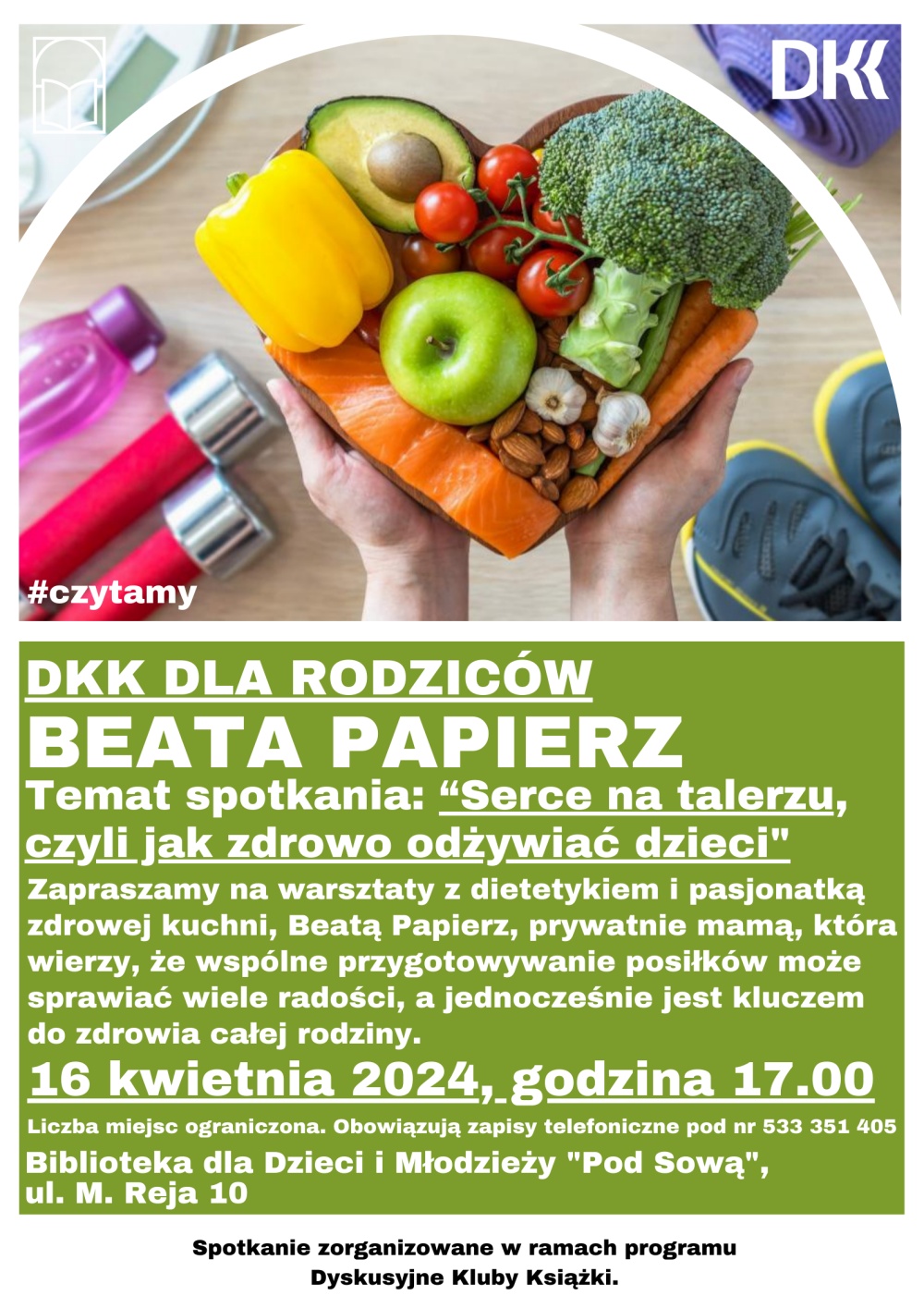 Plakat promujący spotkanie w ramach DKK dla Rodziców