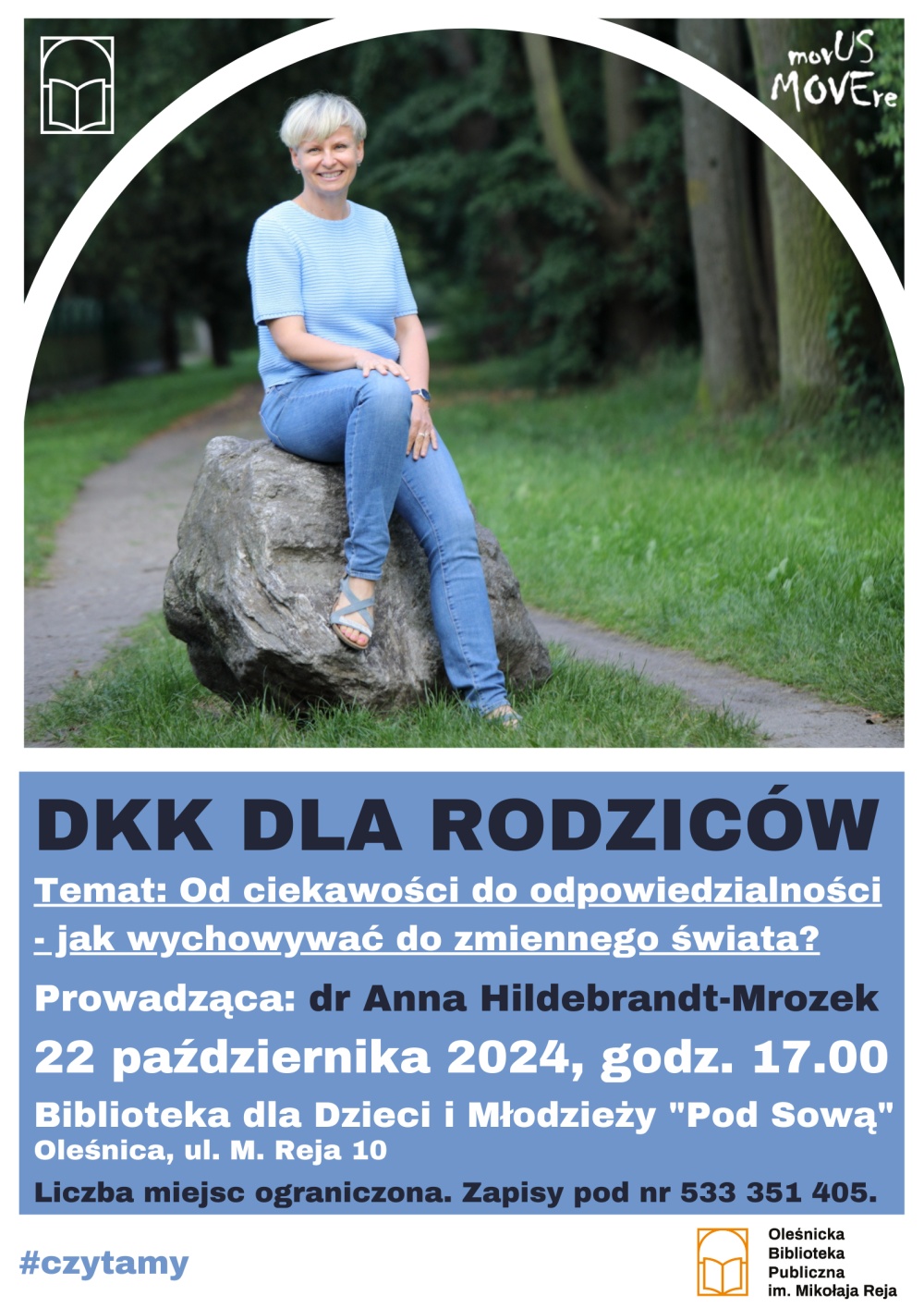 Plakat promujący spotkanie w ramach DKK w październku