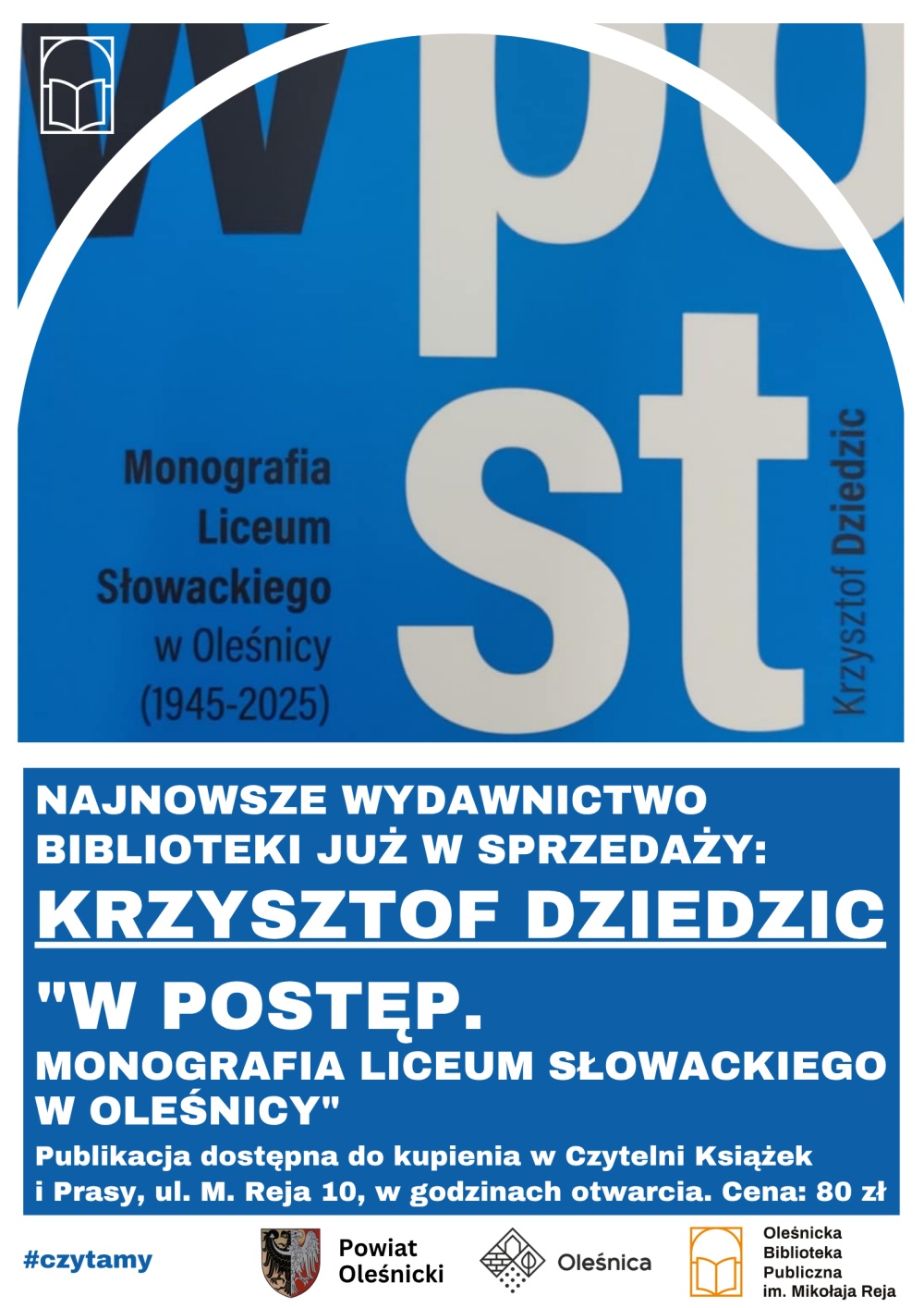 Plakat promujący nowe wydawnictwo biblioteki