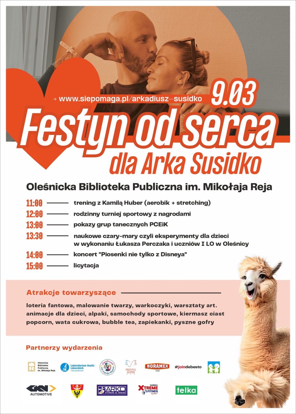 Plakat promujący festyn dla Arka Susidko