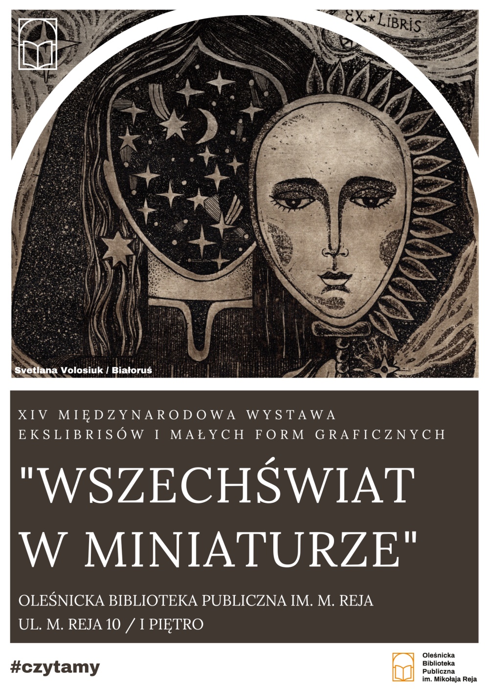 Plakat promujący wystawę ekslibrisów