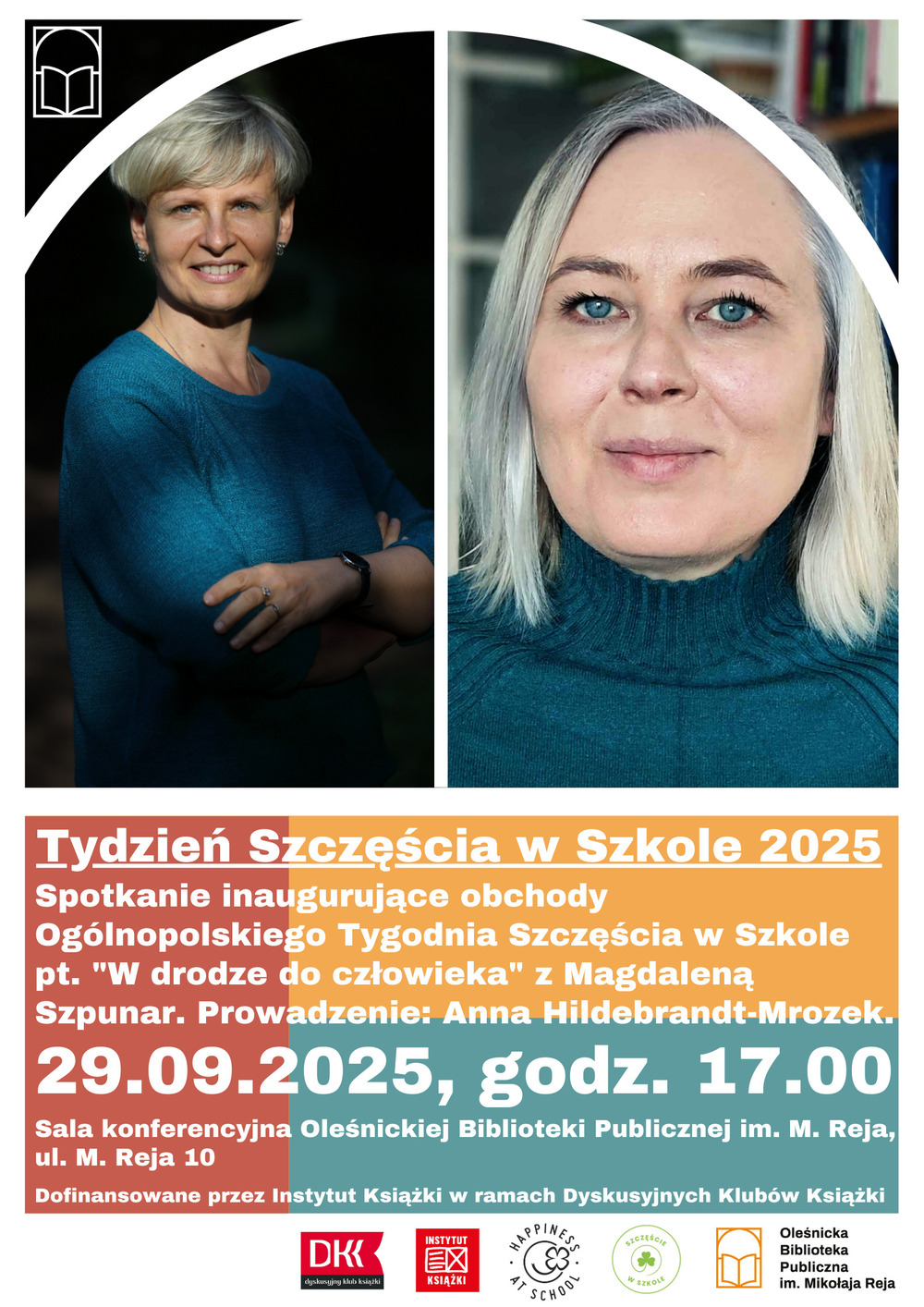 Plakat promujący spotkanie inaugurujące Tydzień Szczęścia w Szkole 2025 Plakat promujący spotkanie inaugurujące Tydzień Szczęścia w Szkole 2025