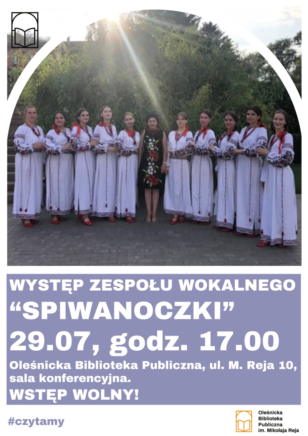 Plakat promujący występ zespołu wokalnego