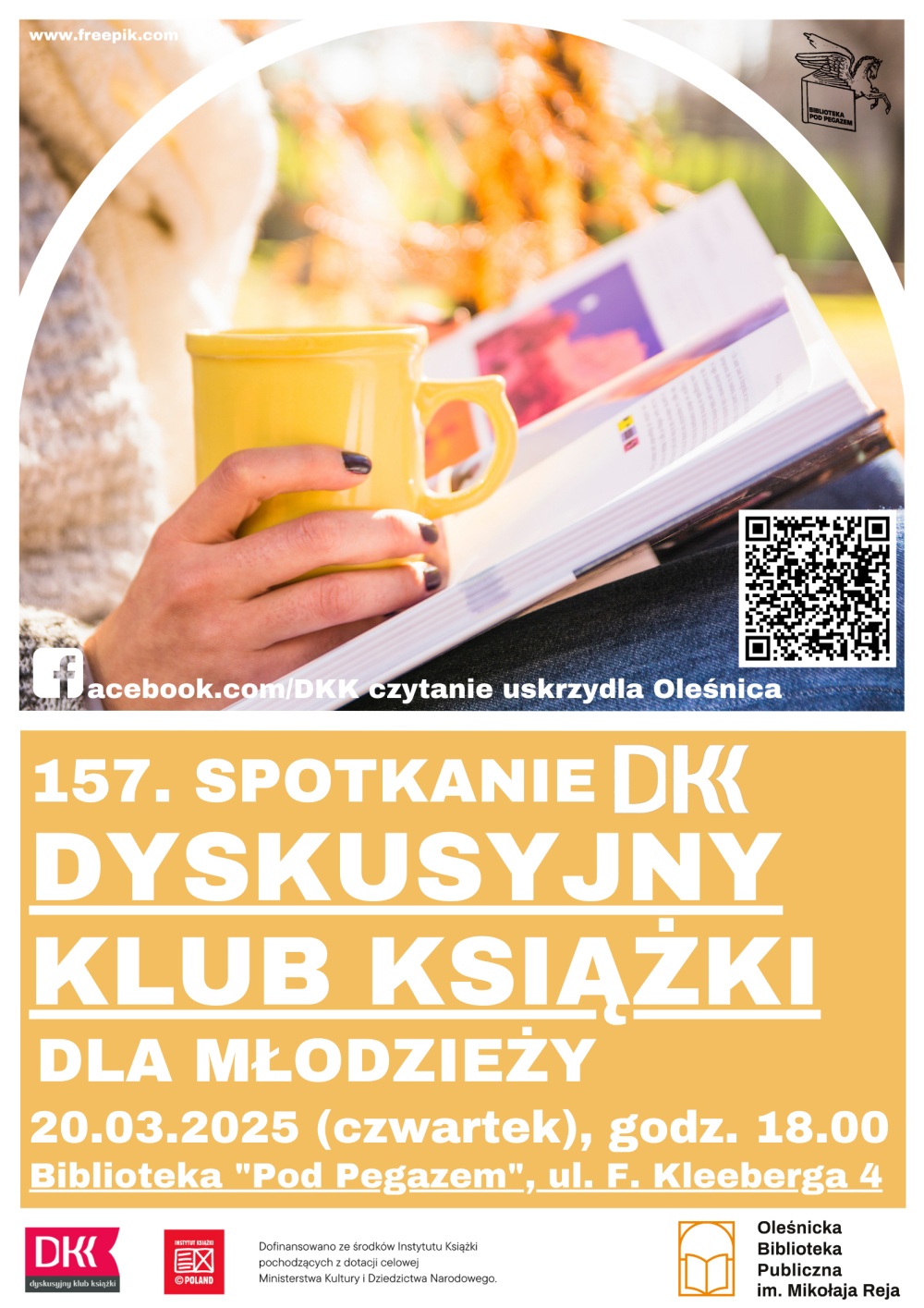 Plakat promujący spotkanie DKK dla Młodzieży