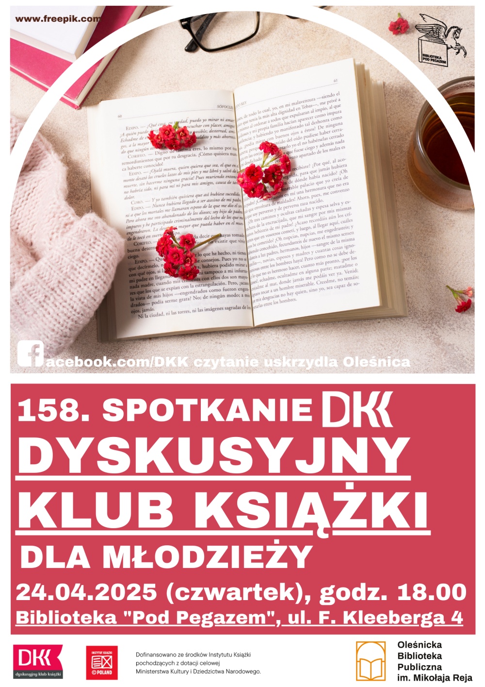 Plakat promujący spotkanie DKK dla Młodzieży