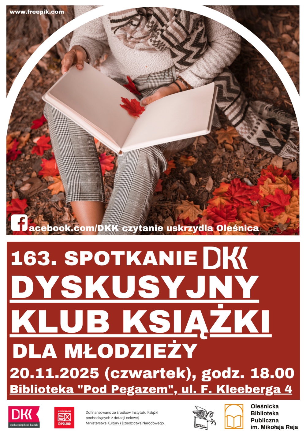 Plakat promujący spotkanie DKK dla Młodzieży