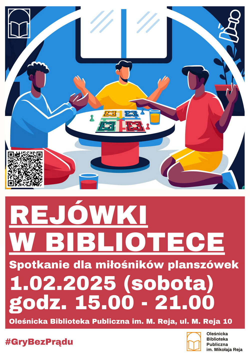 Plakat promujący "Rejówki" w lutym Plakat promujący "Rejówki" w lutym