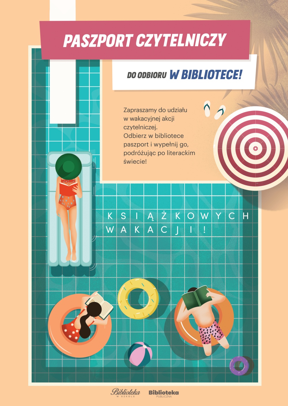 Plakat promujący akcję "Paszport czytelniczy" Plakat promujący akcję "Paszport czytelniczy"