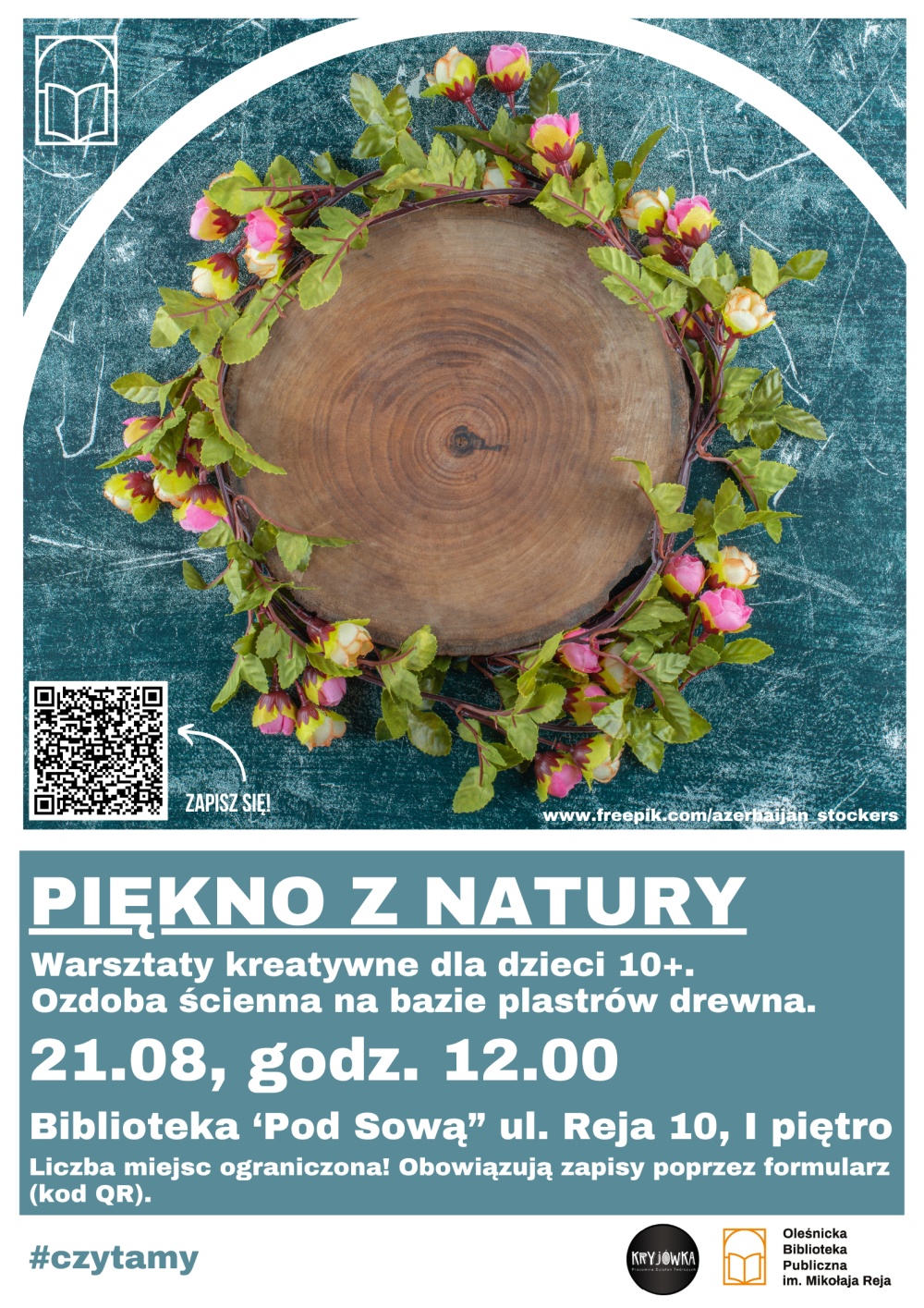 Plakat promujący zajęcia "Piękno z natury"