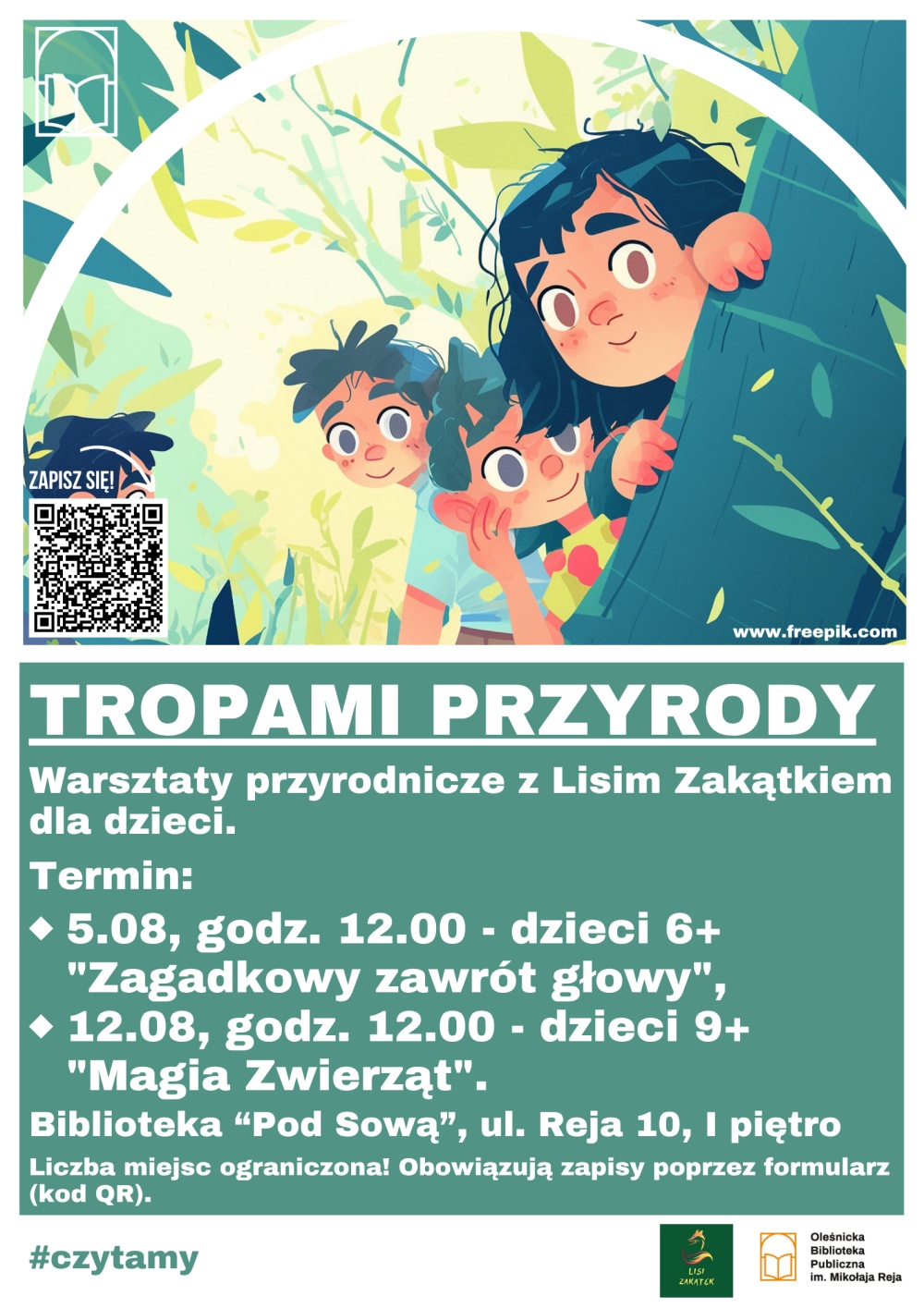 Plakat promujący zajęcia przyrodnicze