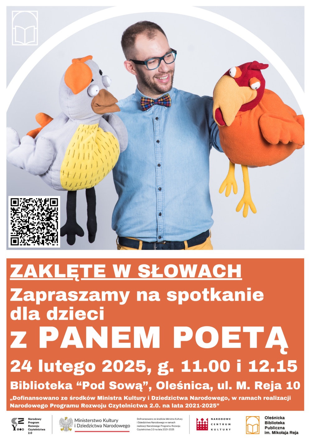 Plakat promujący spotkania z Panem Poetą Plakat promujący spotkania z Panem Poetą