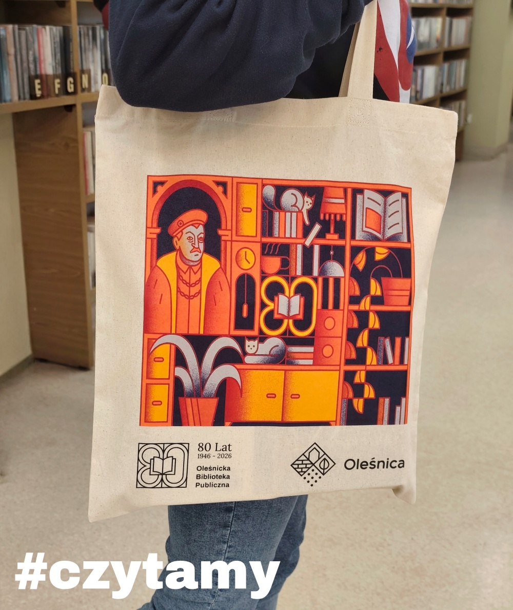 Torba bawełniana z jubileuszową grafiką biblioteki