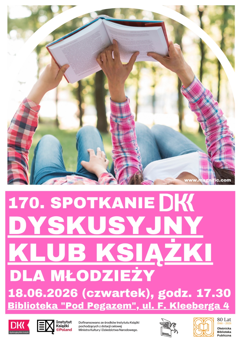 Plakat informujący o spotkaniu DKK dla Młodzieży. Informacje z plakatu znajdują się w tekście artykułu.