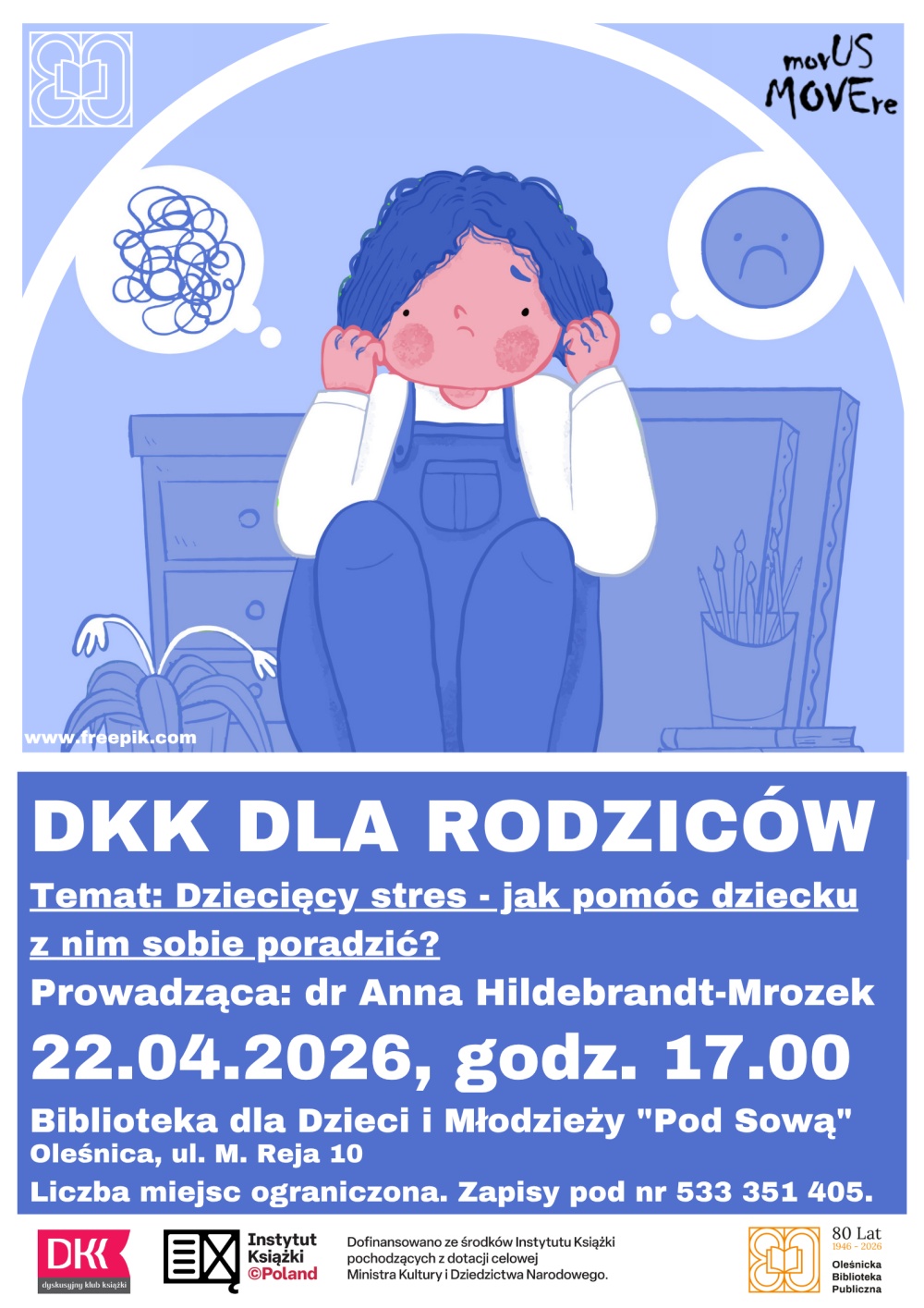 Plakat promujący spotkanie DKK dla Rodziców 22 kwietnia 2026