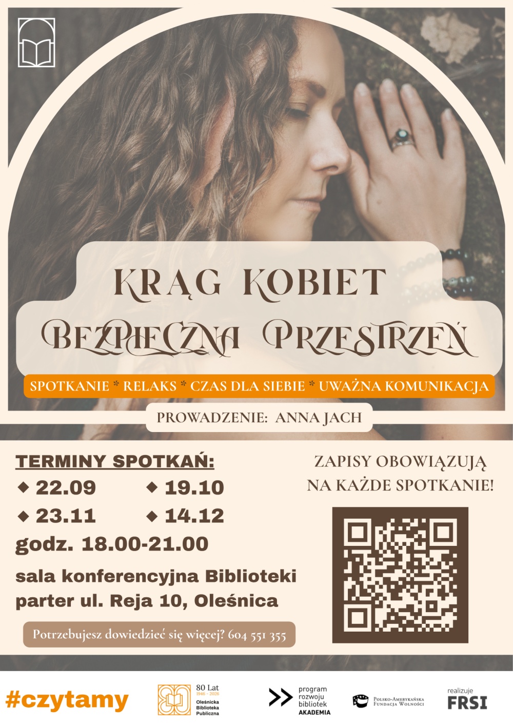 Plakat z terminami spotkań Kręgu Kobiet. Informacje z plakatu znajdują się w tekście artykułu. Plakat z terminami spotkań Kręgu Kobiet. Informacje z plakatu znajdują się w tekście artykułu.