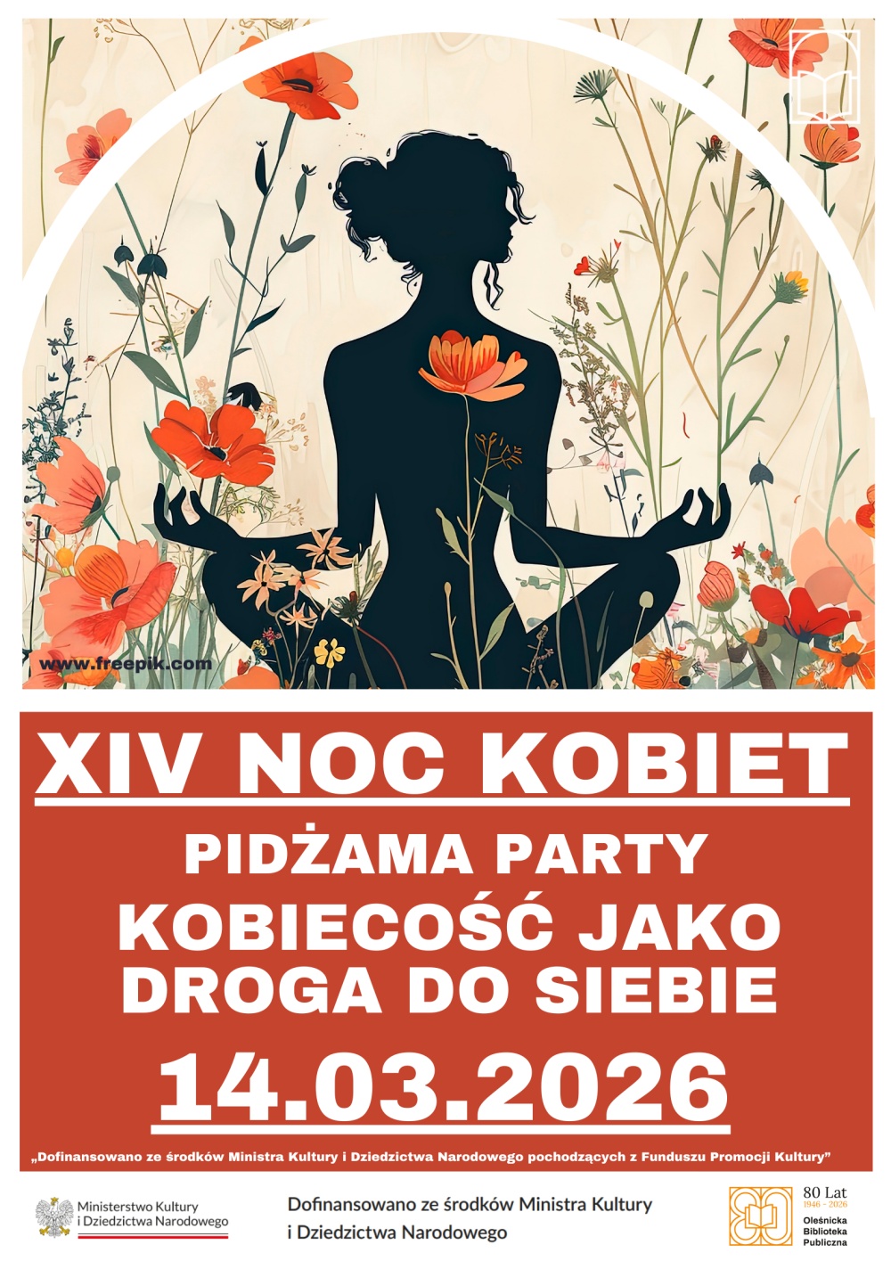 Plakat promujący Noc Kobiet 2026. Informacje z plakatu znajdują się w tekście artykułu. Plakat promujący Noc Kobiet 2026. Informacje z plakatu znajdują się w tekście artykułu.