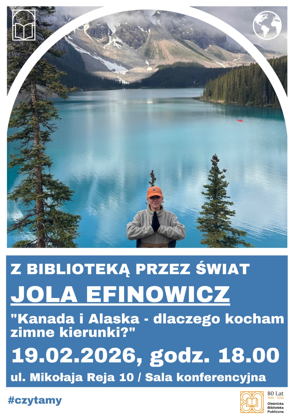 Plakat promujący spotkanie z Jolą Efinowicz
