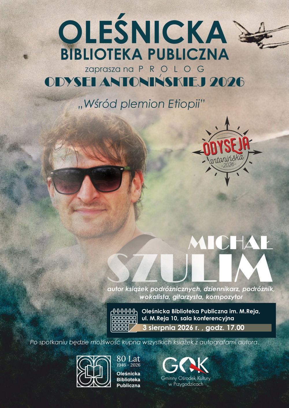 Plakat zapowiadający spotkanie z Michałem Szulimem o Etiopii. Informacje z plakatu znajdują się w tekście artykułu.