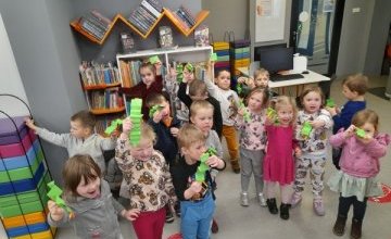 Lekcja biblioteczna dla "Motylków" z Przedszkola „Zielone Ogrody” w Oleśnicy