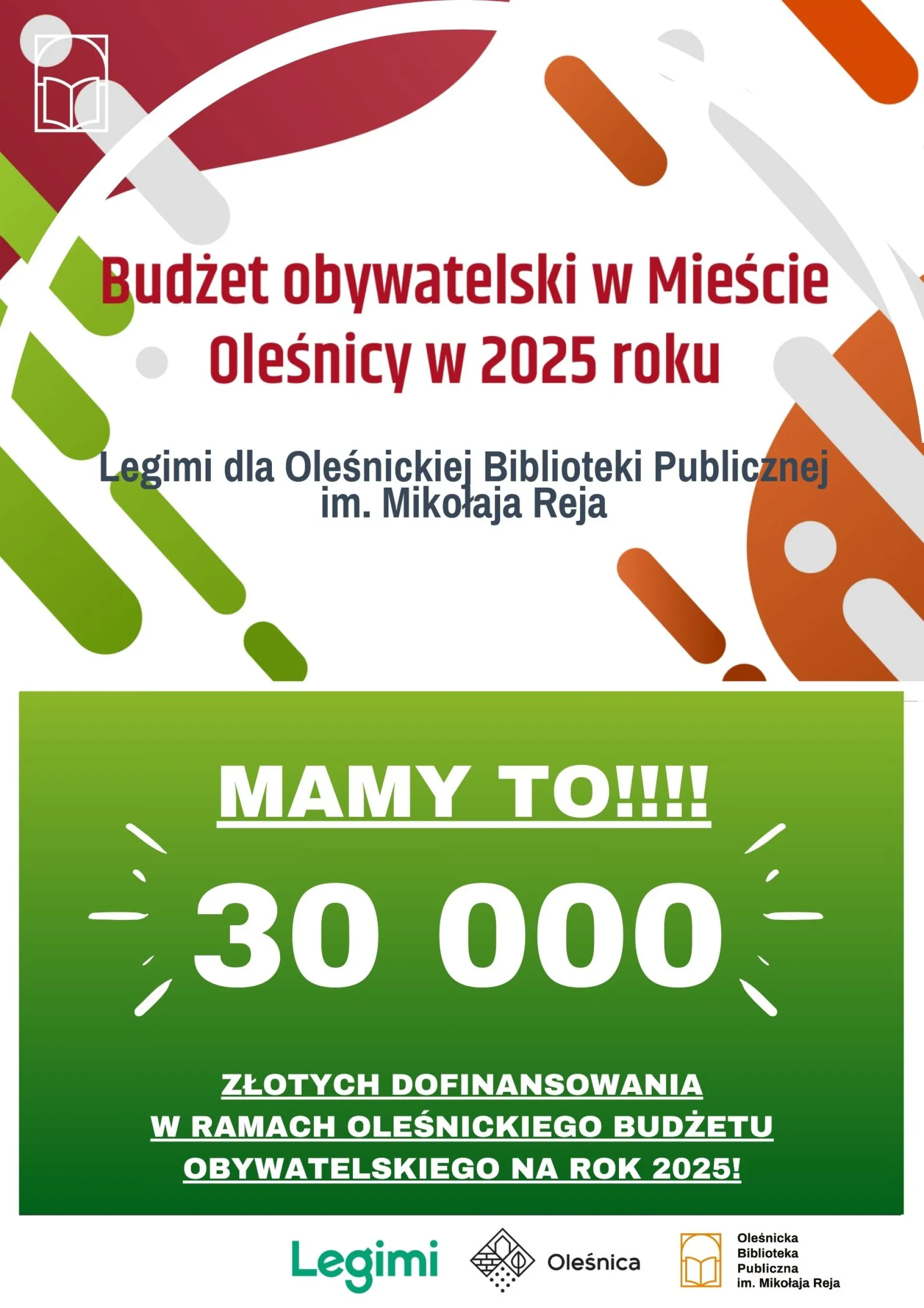 Plakat o dofinansowaniu z OBO