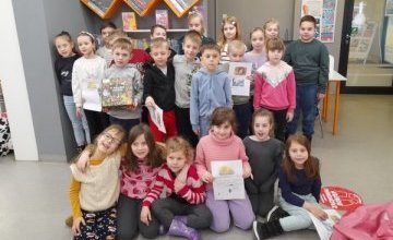 Lekcja biblioteczna dla klasy 1a ze Szkoły Podstawowej nr 1 w Oleśnicy