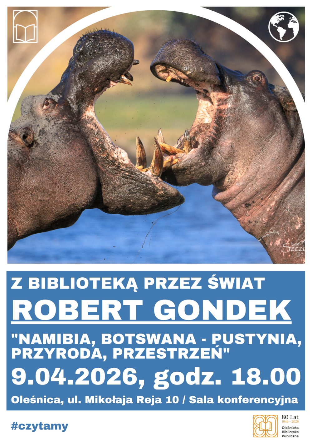 Plakat promujący spotkanie z Robertem Gondkiem. Informacje z plakatu znajdują się w tekście artykułu.