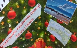 Prezenty świąteczne nadesłane z Islandii do Oleśnicy w ramach projektu "Listy do Mikołaja Reja"