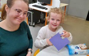 Uczestnicy zajęć w ramach Klubu Książkowych Jeżyków