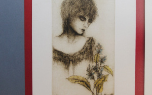 Plansza z XII Międzynarodowej Wystawy Ekslibrisów i Małych Form Graficznych Kwiaty. Poeci Ziemi